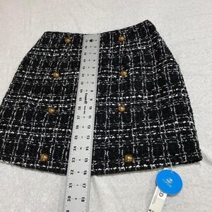 Cup She New skirt  black/white with gold buttons Size women S. SKU537 #skirt